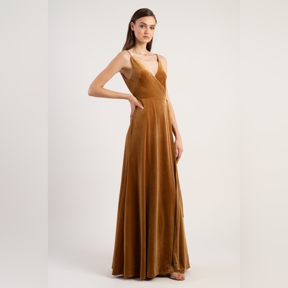 Jenny Yoo Andi Velvet Wrap Evening Gown size 10 - Picture 1 of 15